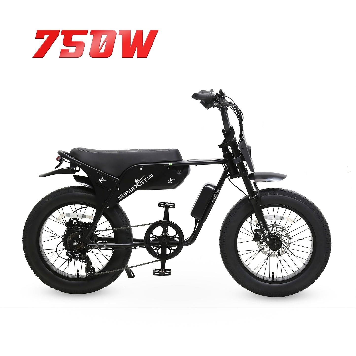 Super X Star E Times Tour JR – 750W Fat Tire Electric Bike | 48V Lithium, Shimano 7-Speed, TEKTRO Brakes - Super X Star
