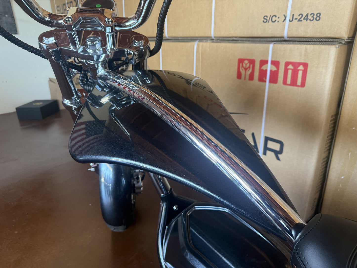 Super X Star Black Eclipse Electric Chopper Bike – 2000W 60V High Speed Cruiser