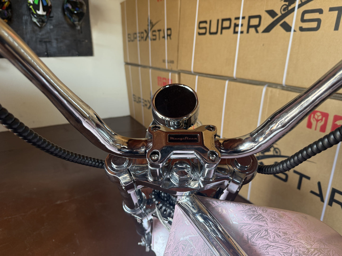 Super X Star Pink Eclipse Electric Chopper Bike – 2000W 60V High Speed Cruiser