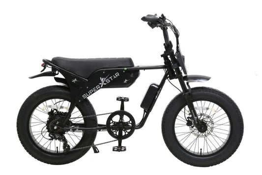 Super X Star E Times Tour JR – 750W Fat Tire Electric Bike | 48V Lithium, Shimano 7-Speed, TEKTRO Brakes - Super X Star