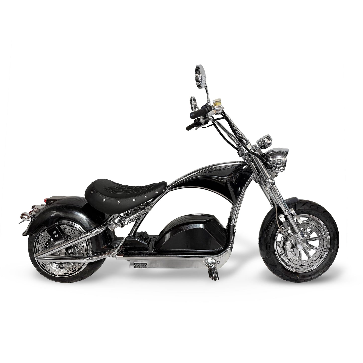 Super X Star Black Eclipse Electric Chopper Bike – 2000W 60V High Speed Cruiser