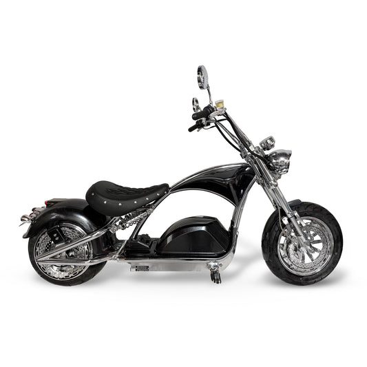 Super X Star Black Eclipse Electric Chopper Bike – 2000W 60V High Speed Cruiser